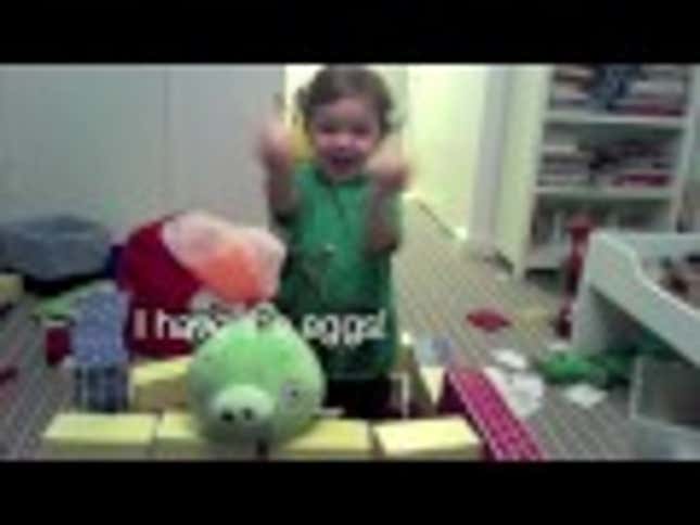 Only One Child Was Harmed Making This Angry Birds Video
