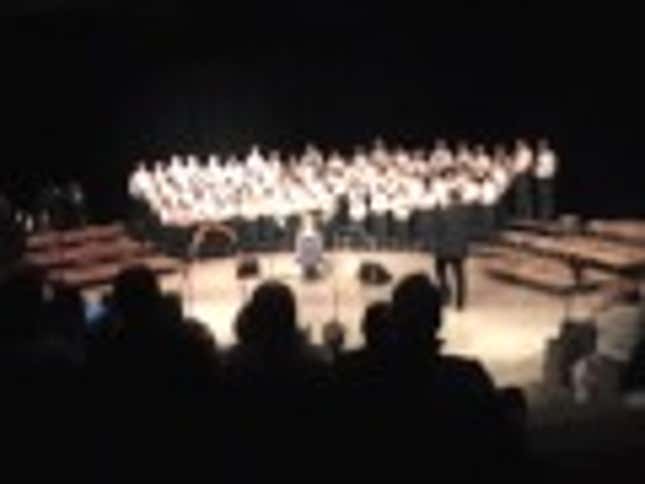A Children's Choir Sings Portal's Closing Song "Still Alive"