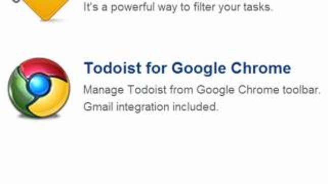 Todoist for Chrome Integrates Todoist Task Management into the Toolbar
