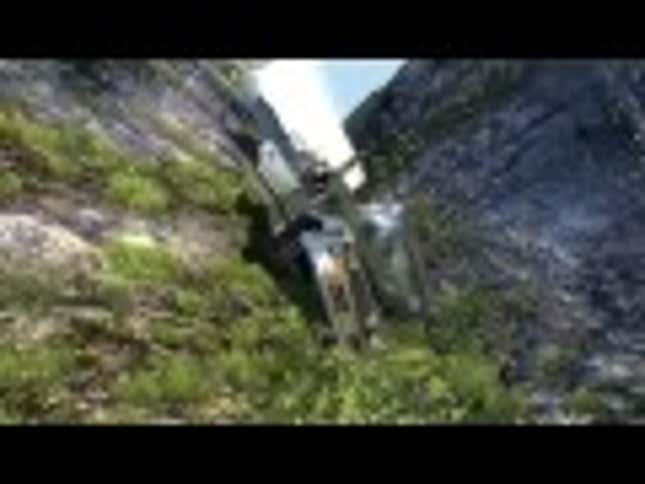 I Can't Stop Watching These Cars Tumbling Down A Cliff