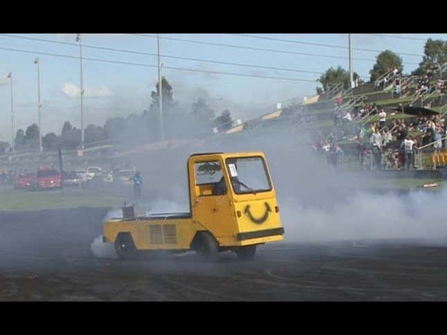 Stop Everything Here's A Tiny Airport Truck Burnout