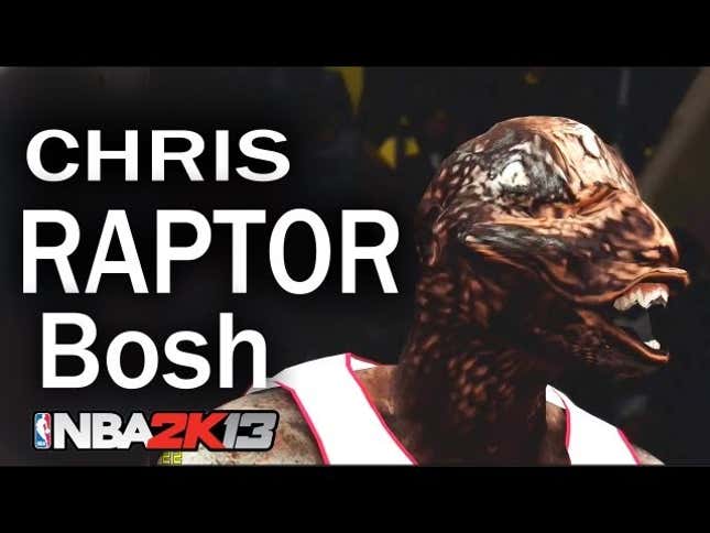 What Would Happen If Chris Bosh Was A Huge Basketball-Playing Raptor?