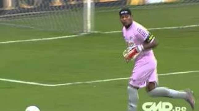 Goalie Completely Whiffs On Clear-Out Kick, Gives Up Easy Goal