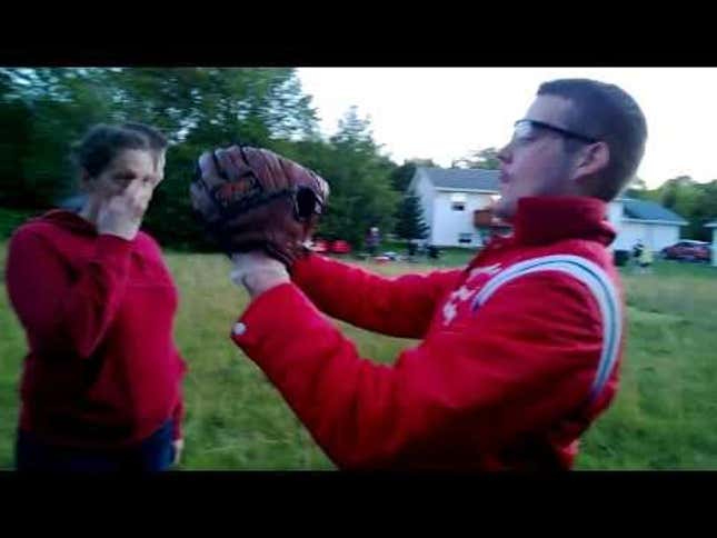 Video Featuring Bros, Potato Gun, And Baseball Mitt Ends Predictably
