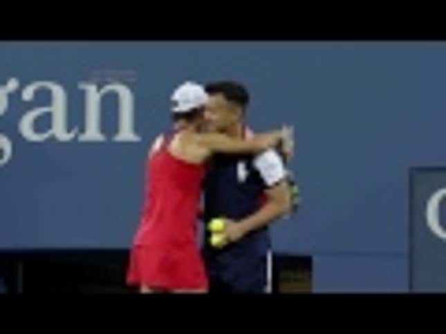 Blowout Loss Sends Serena Williams's Opponent Into Arms Of Ball Boy
