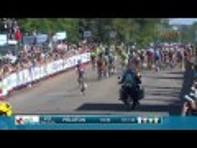Cyclist Celebrates Victory A Lap Too Soon