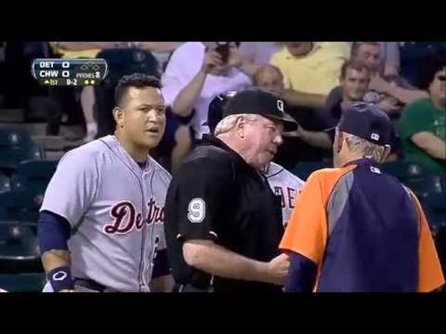 Miguel Cabrera Ejected Mid-At-Bat In First Inning