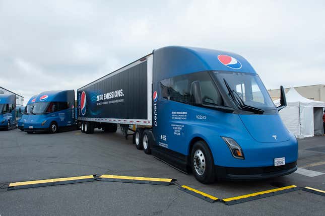 pepsico buys tesla trucks