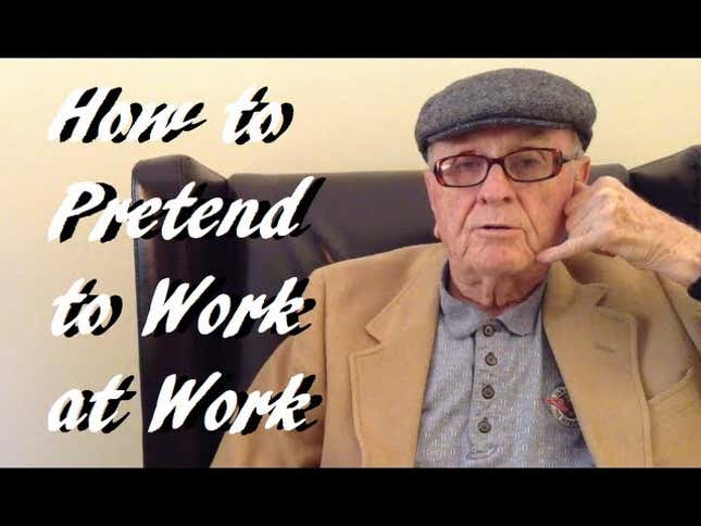 Kindly Old Man Gives Sage Advice On How To Slack Off At Work