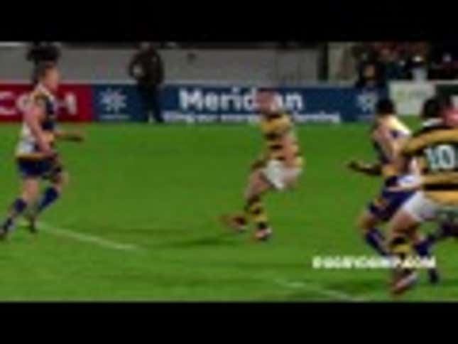 Hey Look, It's A Rugby Guy Getting Tackled Really Hard