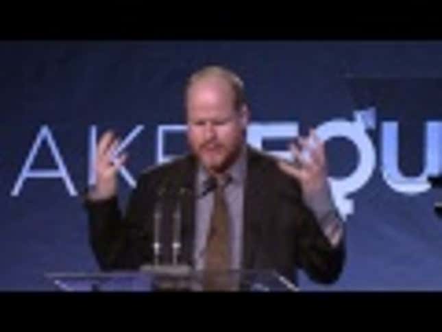 Watch Joss Whedon Make the Perfect Speech About the Word Feminist