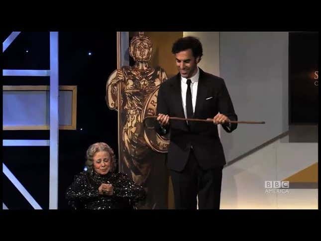 Sacha Baron Cohen Pranks Celebrity Audience by Killing an Old Lady