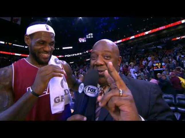 Dwyane Wade Cartwheel-Bombs LeBron Interview