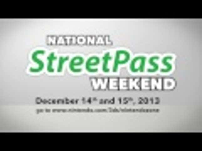 Hey, North America, This Weekend Is 'National StreetPass Weekend'