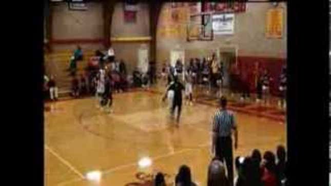 High School Basketball Player Scores While Playing Defense