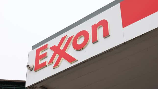 An Exon gas station sign