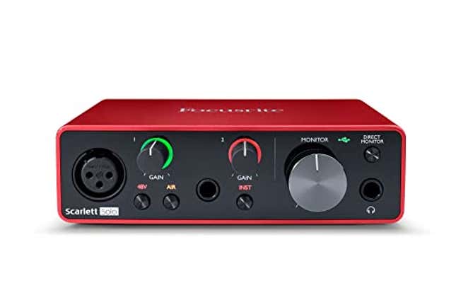 Image for article titled Focusrite Scarlett Solo 3rd Gen USB Audio Interface for Guitarists, Now 23% Off