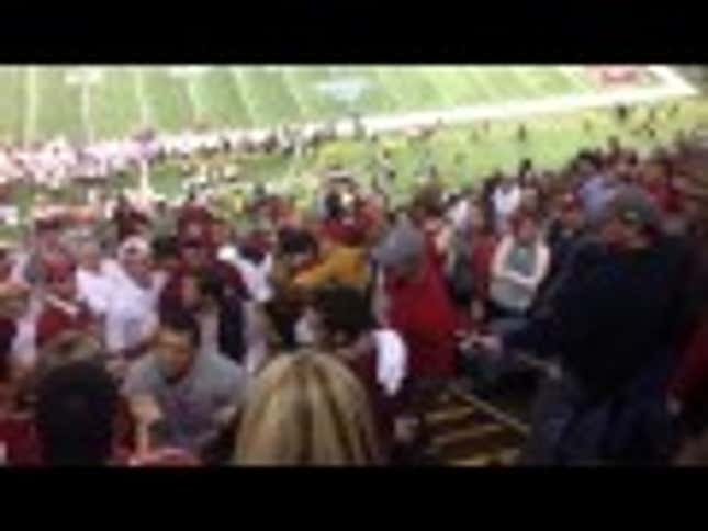 Female Alabama Fan Ambushes Oklahoma Bro At Sugar Bowl