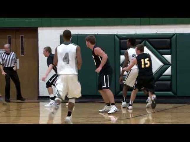 High School Basketball Player Makes A Wild, Unintentional Bounce Shot