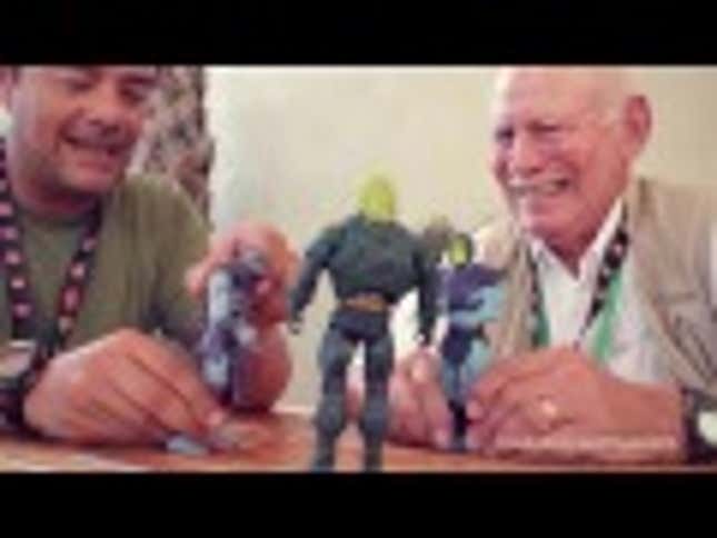 Skeletor's Voice Actors Play With Skeletor Action Figures