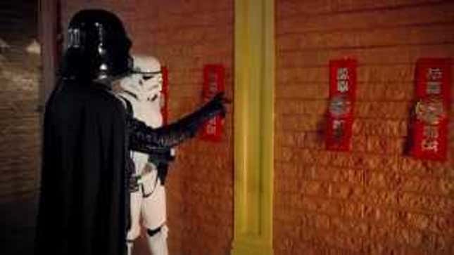 Darth Vader, You Can't Eat Chinese Food with a Mask On
