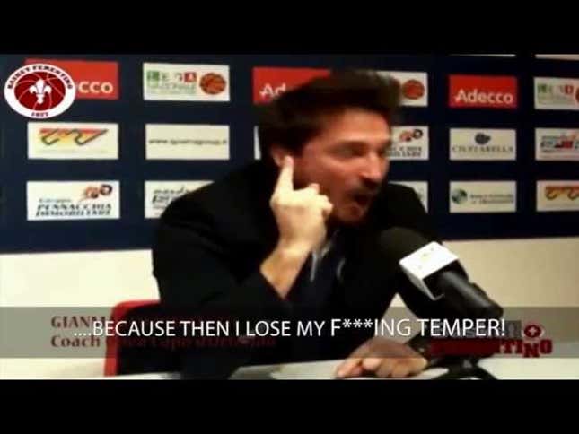 Italian Basketball Coach Flips Out About Sportsmanship After Loss