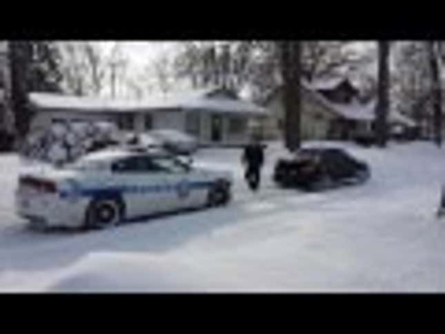 Watch A Subaru WRX Pull A Police Car Out Of The Snow