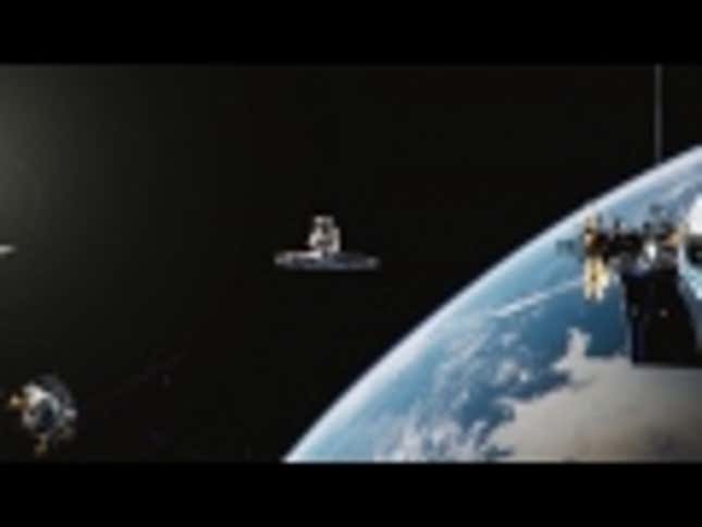 Jean-Claude Van Damme Does Splits in Space