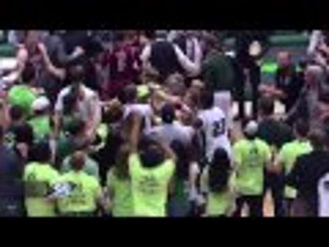 Court-Storming Leads To Fight In Aftermath Of UVU-NMSU Thriller