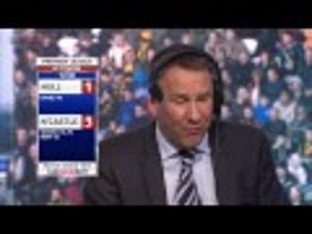 Alan Pardew Headbutts Opposing Player; Commentators Go Nuts
