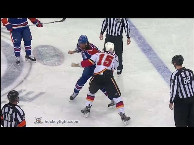 How A Hockey Fight Goes From Routine To Scary In One Punch