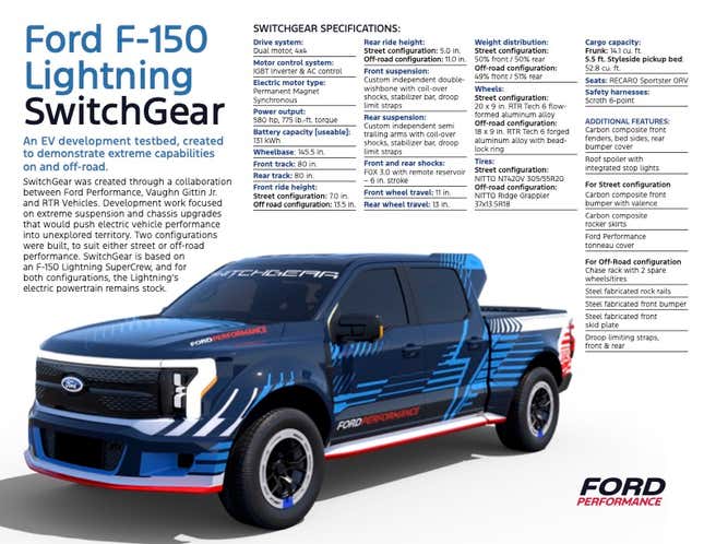 The F-150 Lightning Switchgear spec sheet. It also shows the only render of the street-spec Switchgear