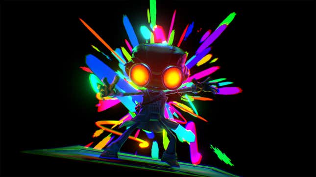 Raz from Psychonauts 2 does a cool move that creates a lot of colors. 