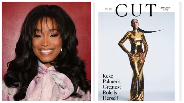 Keke Palmer à Atlanta en décembre 2024 ; Keke Palmer sur la couverture de The Cut en janvier 2025.