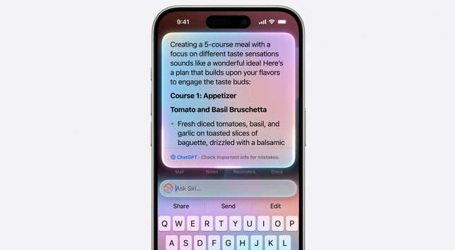 Imagen para el artículo titulado Todo lo anunciado en la WWDC 2024: la inteligencia de Apple y una Siri más inteligente