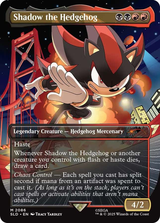 The Shadow Magic card showing him running through radical highway.