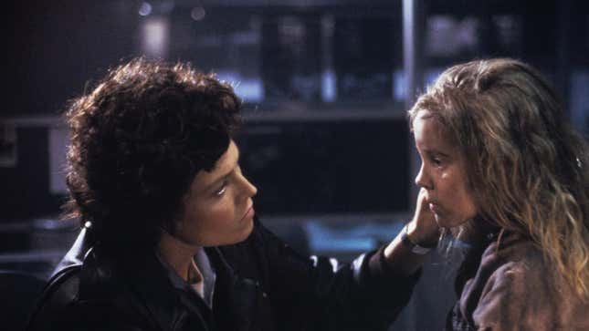 Ripley comforts Newt.