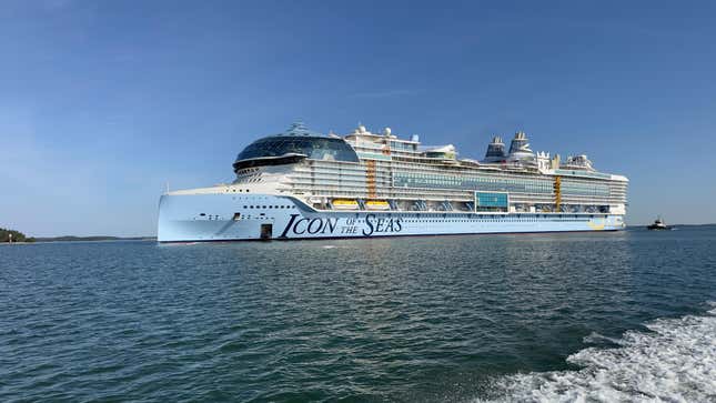 Icon of the Seas during trials in Finland