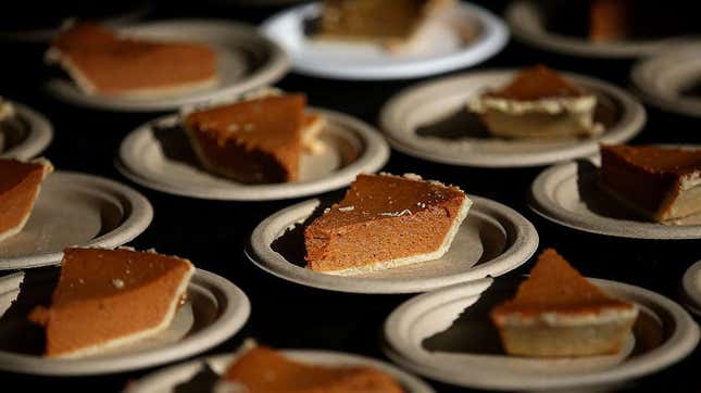 pumpkin pie on plates