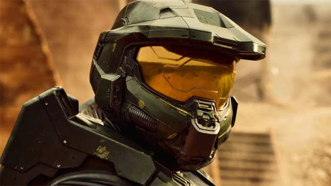 Pablo Schreiber, Paramount+'ın Halo'sunda Master Chief rolünde.