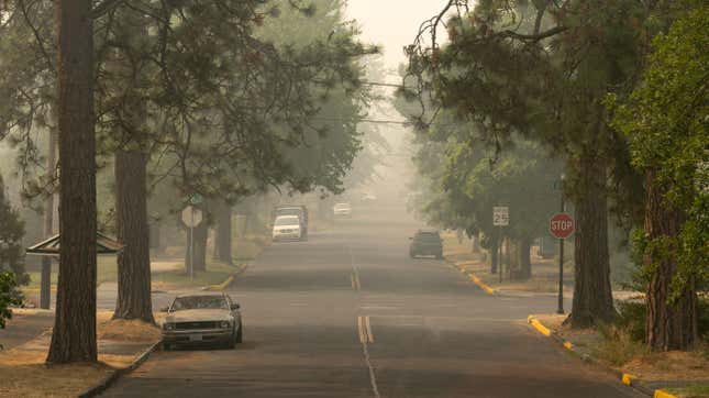 Wildfire smoke in Eugene, Oregon