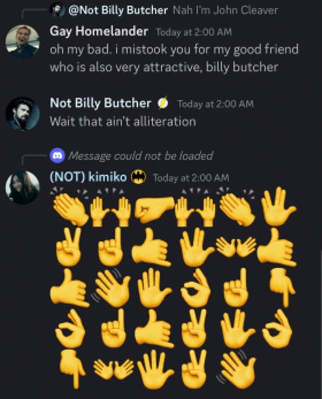 A screenshot of the DC Official Discord.