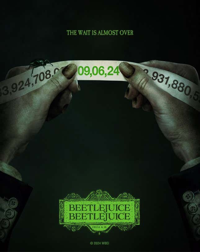 Image for article titled Beetlejuice 2 Is Really Called Beetlejuice Beetlejuice