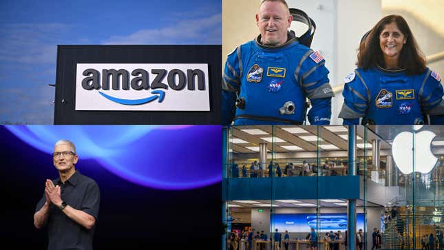 Image for article titled Amazon runs out of space, Starliner astronauts stay stuck in space, and wooing Trump: Tech news roundup