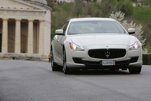 A white 2014 Maserati Quattroporte