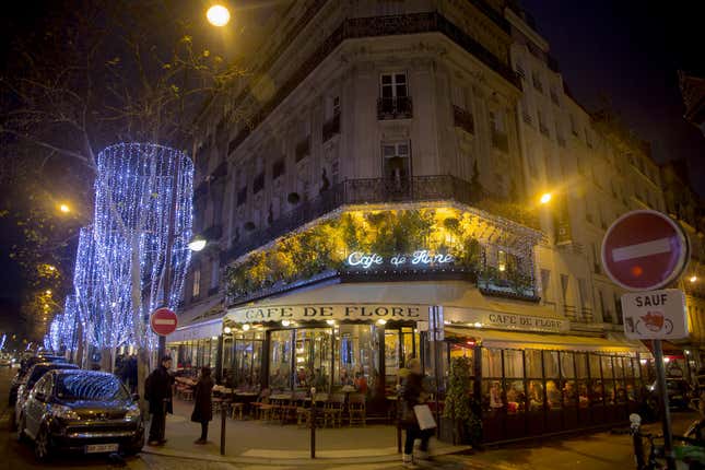 Café de Flore is one of the most famous coffee houses in the city.