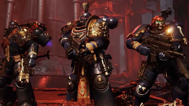 Space Marines prepare for battle