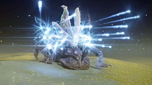 Everdark Sovereign Gnoster fires a barrage of magic missiles.