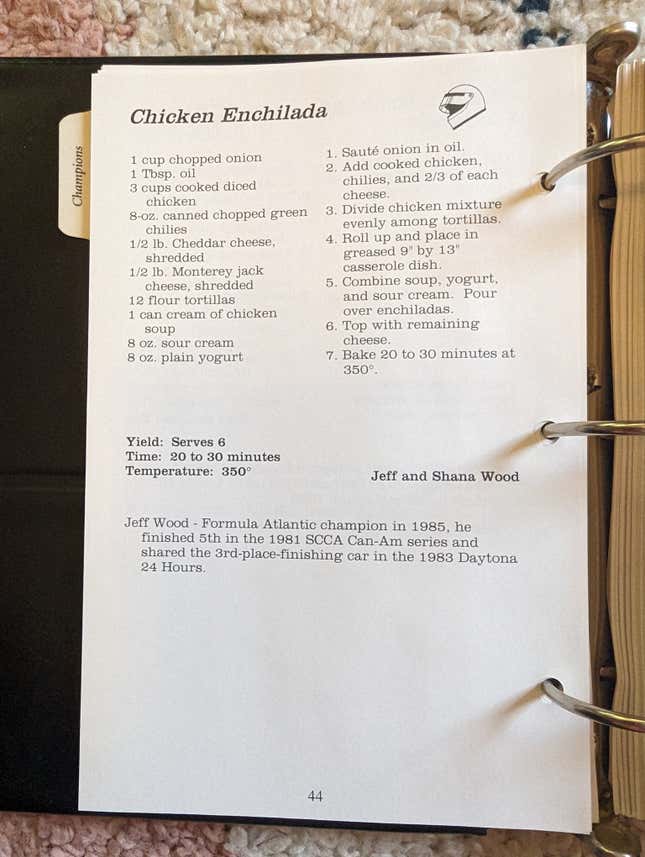 Receta para la enchilada de pollo de Jeff y Shana Wood 