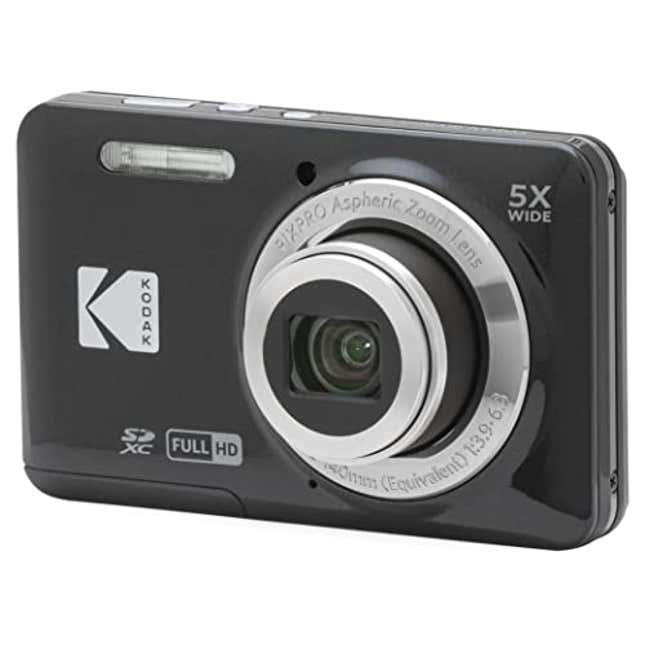 Image for article titled KODAK PIXPRO FZ55-BK 16MP CMOS Sensor Digital Camera 5X Optical Zoom 28mm Wide Angle 1080P Full HD Video 2.7&quot; LCD Vlogging Camera (Black), Now 13% Off